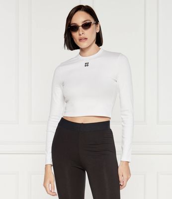 Bluzka damska casual HUGO ze sklepu: Gomez Fashion Store w kategorii: Bluzki damskie - zdjęcie 874714-BD9-10338_BU244W000051100