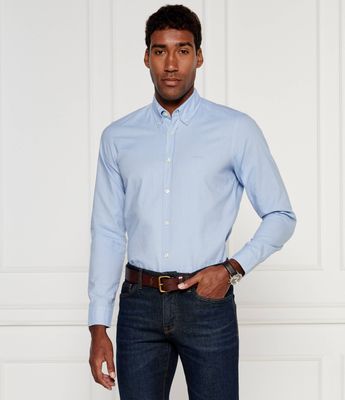 Koszula męska wiosenna elegancka BOSS ORANGE ze sklepu: Gomez Fashion Store w kategorii: Koszule męskie - zdjęcie 874714-BD9-10338_BO244M000010460