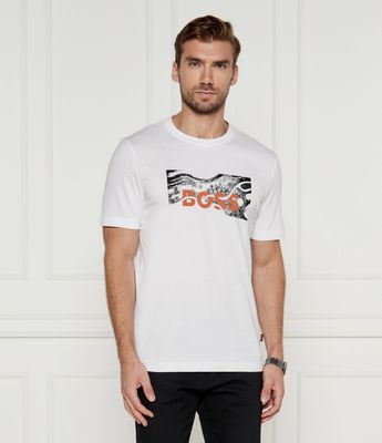 T-shirt męski casualowy BOSS ORANGE ze sklepu: Gomez Fashion Store w kategorii: T-shirty męskie - zdjęcie 874714-BD9-10338_BO244M000059100
