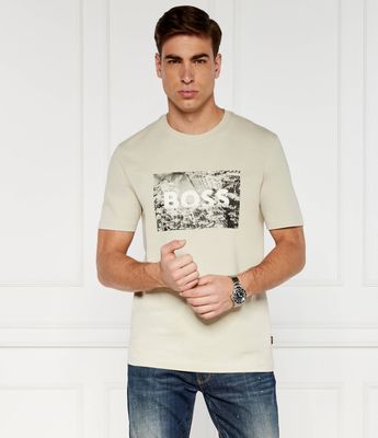 BOSS ORANGE - T-shirt męski casualowy ze sklepu: Gomez Fashion Store w kategorii: T-shirty męskie - zdjęcie 874714-BD9-10338_BO244M000059271