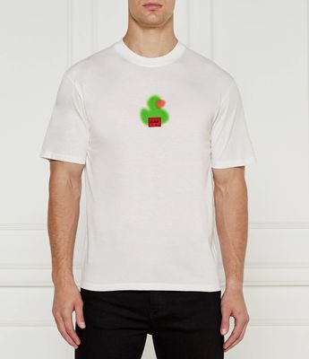 T-shirt męski HUGO ze sklepu: Gomez Fashion Store w kategorii: T-shirty męskie - zdjęcie 874714-BD9-10338_BU244M000091100