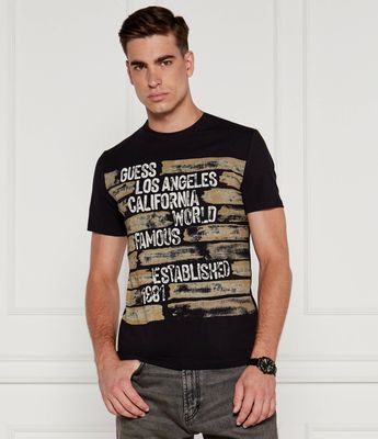 Guess - T-shirt męski w stylu młodzieżowym wiosenny ze sklepu: Gomez Fashion Store w kategorii: T-shirty męskie - zdjęcie 874714-BD9-10338_GJ244M000028058