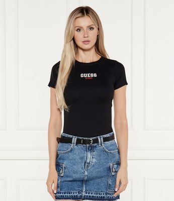 Guess Jeans - Bluzka damska w stylu młodzieżowym ze sklepu: Gomez Fashion Store w kategorii: Bluzki damskie - zdjęcie 874714-BD9-10338_GE244W000016058