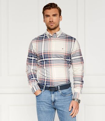 Koszula męska na wiosnę Tommy Hilfiger ze sklepu: Gomez Fashion Store w kategorii: Koszule męskie - zdjęcie 874714-BD9-10338_TH244M000040J11