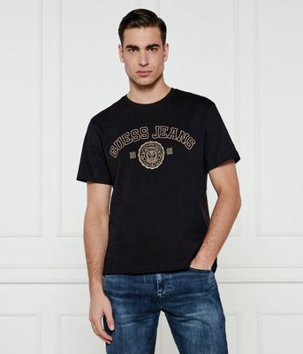 Guess Jeans - T-shirt męski w stylu klasycznym ze sklepu: Gomez Fashion Store w kategorii: T-shirty męskie - zdjęcie 874714-BD9-10338_GE245M000030058