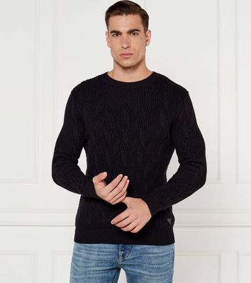 Guess - Sweter męski casualowy ze sklepu: Gomez Fashion Store w kategorii: Swetry męskie - zdjęcie 874714-BD9-10338_GJ245M000048058