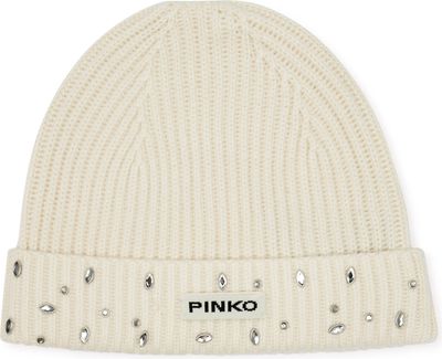 Czapka zimowa damska elegancka Pinko ze sklepu: Gomez Fashion Store w kategorii: Czapki zimowe damskie - zdjęcie 874714-BD9-10338_PI245W000005542