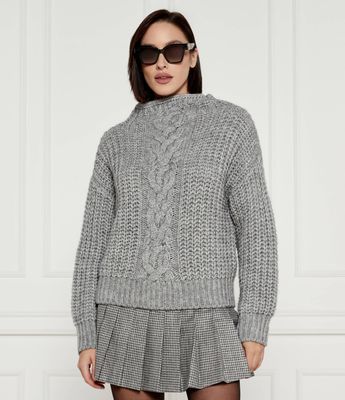 Sweter damski na zimę Liu Jo ze sklepu: Gomez Fashion Store w kategorii: Swetry damskie - zdjęcie 874714-BD9-10338_LC244W000090T57