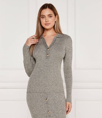 Sweter damski na zimę casualowy Liu Jo ze sklepu: Gomez Fashion Store w kategorii: Swetry damskie - zdjęcie 874714-BD9-10338_LJ245W000035U05