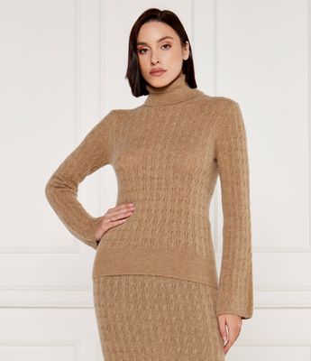 Sweter damski na zimę casual Liu Jo ze sklepu: Gomez Fashion Store w kategorii: Swetry damskie - zdjęcie 874714-BD9-10338_LJ245W000059M76