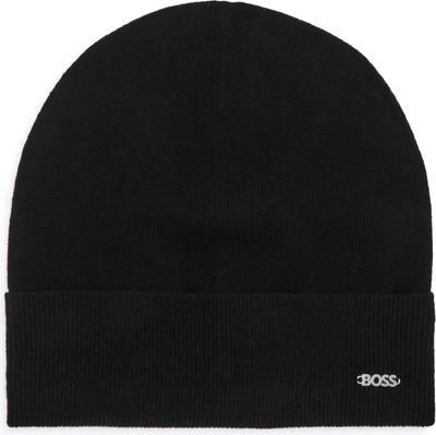 Czapka zimowa damska jesienny BOSS BLACK ze sklepu: Gomez Fashion Store w kategorii: Czapki zimowe damskie - zdjęcie 874714-BD9-10338_BB245W000001001