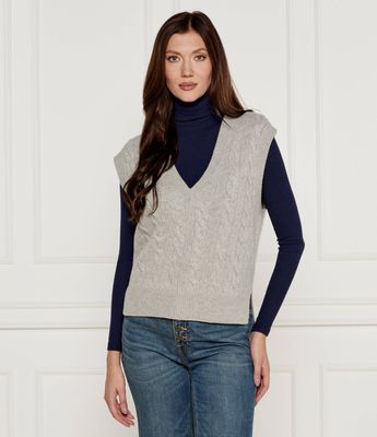Kamizelka damska na jesień Polo Ralph Lauren ze sklepu: Gomez Fashion Store w kategorii: Kamizelki damskie - zdjęcie 874714-BD9-10338_PR244W000046YG3