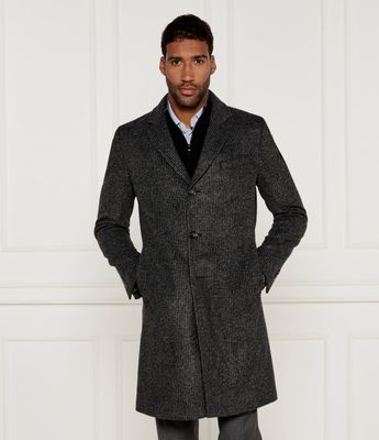 Płaszcz męski w stylu klasycznym BOSS BLACK ze sklepu: Gomez Fashion Store w kategorii: Płaszcze męskie - zdjęcie 874714-BD9-10338_BB245M000104001