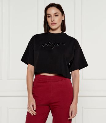 Bluzka damska na wiosnę w stylu młodzieżowym HUGO ze sklepu: Gomez Fashion Store w kategorii: Bluzki damskie - zdjęcie 874714-BD9-10338_BU245W000104001