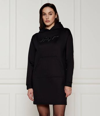 HUGO - Sukienka na jesień ze sklepu: Gomez Fashion Store w kategorii: Sukienki - zdjęcie 874714-BD9-10338_BU245W000117001