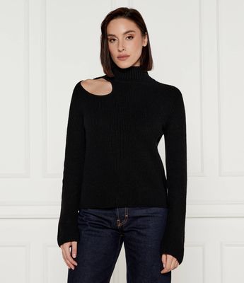 Sweter damski HUGO ze sklepu: Gomez Fashion Store w kategorii: Swetry damskie - zdjęcie 874714-BD9-10338_BU245W000128001
