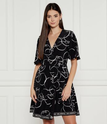 Sukienka na wiosnę Karl Lagerfeld ze sklepu: Gomez Fashion Store w kategorii: Sukienki - zdjęcie 874714-BD9-10338_KL244W000128C23