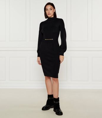 Twinset - Sukienka casual jesienna ze sklepu: Gomez Fashion Store w kategorii: Sukienki - zdjęcie 874714-BD9-10338_TS244W000009842
