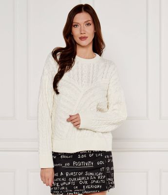 Sweter damski na zimę Desigual ze sklepu: Gomez Fashion Store w kategorii: Swetry damskie - zdjęcie 874714-BD9-10338_DU245W000036066