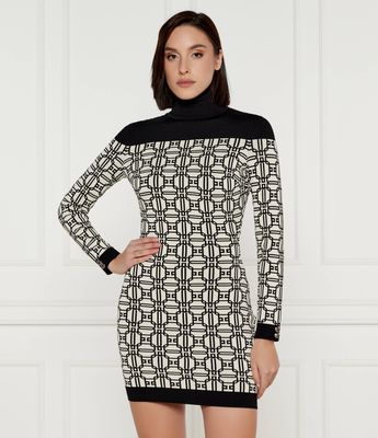 Elisabetta Franchi - Sukienka na wiosnę ze sklepu: Gomez Fashion Store w kategorii: Sukienki - zdjęcie 874714-BD9-10338_EF245W000060084
