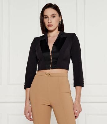 Marynarka zimowy Elisabetta Franchi ze sklepu: Gomez Fashion Store w kategorii: Marynarki damskie - zdjęcie 874714-BD9-10338_EF245W000068110