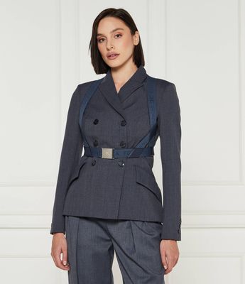Marynarka zimowy Elisabetta Franchi ze sklepu: Gomez Fashion Store w kategorii: Marynarki damskie - zdjęcie 874714-BD9-10338_EF245W000070018