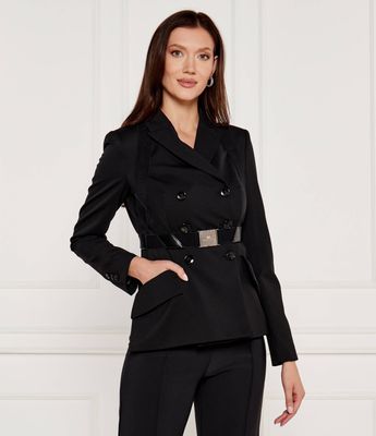 Marynarka na zimę Elisabetta Franchi ze sklepu: Gomez Fashion Store w kategorii: Marynarki damskie - zdjęcie 874714-BD9-10338_EF245W000070110