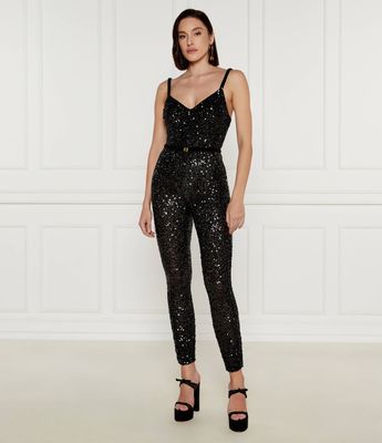Kombinezon damski na jesień Elisabetta Franchi ze sklepu: Gomez Fashion Store w kategorii: Kombinezony damskie - zdjęcie 874714-BD9-10338_EF245W000079110
