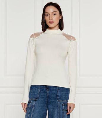 Twinset U&B - Sweter damski elegancki ze sklepu: Gomez Fashion Store w kategorii: Swetry damskie - zdjęcie 874714-BD9-10338_TB245W000001503