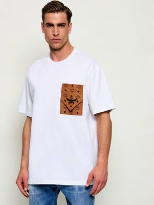 T-shirt męski elegancki MCM ze sklepu: Gomez Fashion Store w kategorii: T-shirty męskie - zdjęcie 874714-BD9-10338_M1245M000004000