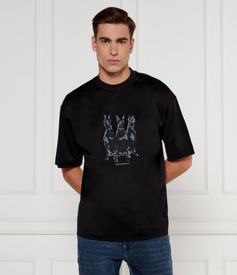 T-shirt męski w stylu klasycznym Emporio Armani ze sklepu: Gomez Fashion Store w kategorii: T-shirty męskie - zdjęcie 874714-BD9-10338_EA245M000083996