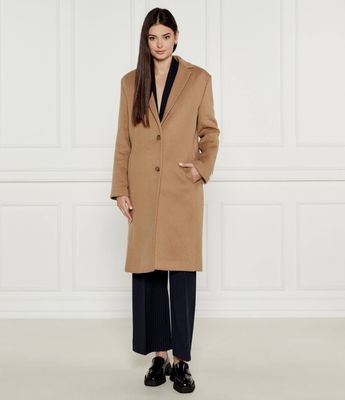 Płaszcz damski w stylu klasycznym Calvin Klein ze sklepu: Gomez Fashion Store w kategorii: Płaszcze damskie - zdjęcie 874714-BD9-10338_CK245W000169C45