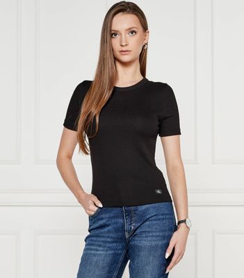 Bluzka damska na wiosnę Calvin Klein Jeans ze sklepu: Gomez Fashion Store w kategorii: Bluzki damskie - zdjęcie 874714-BD9-10338_CJ245W000153A81