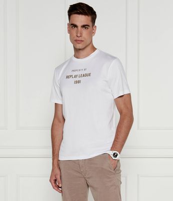 Replay - T-shirt męski na lato ze sklepu: Gomez Fashion Store w kategorii: T-shirty męskie - zdjęcie 874714-BD9-10338_RY245M000012A01
