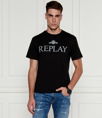 Replay - T-shirt męski na lato ze sklepu: Gomez Fashion Store w kategorii: T-shirty męskie - zdjęcie 874714-BD9-10338_RY245M000017098