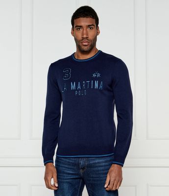 Sweter męski zimowy La Martina ze sklepu: Gomez Fashion Store w kategorii: Swetry męskie - zdjęcie 874714-BD9-10338_LR245M000023717