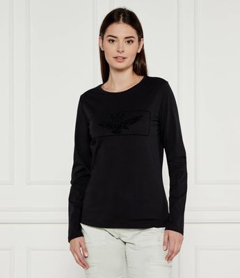 Bluzka damska na zimę Aeronautica Militare ze sklepu: Gomez Fashion Store w kategorii: Bluzki damskie - zdjęcie 874714-BD9-10338_AM245W000022136
