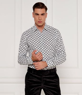 Karl Lagerfeld - Koszula męska w stylu młodzieżowym ze sklepu: Gomez Fashion Store w kategorii: Koszule męskie - zdjęcie 874714-BD9-10338_KL245M000048141