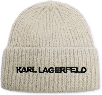 Czapka zimowa damska jesienny Karl Lagerfeld ze sklepu: Gomez Fashion Store w kategorii: Czapki zimowe damskie - zdjęcie 874714-BD9-10338_KL245W000113485