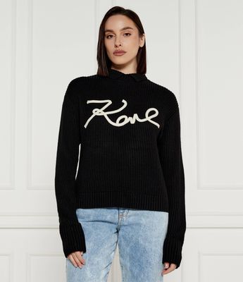 Karl Lagerfeld - Sweter damski młodzieżowy ze sklepu: Gomez Fashion Store w kategorii: Swetry damskie - zdjęcie 874714-BD9-10338_KL245W000156024