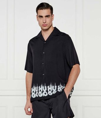 Koszula męska casualowa na lato HUGO ze sklepu: Gomez Fashion Store w kategorii: Koszule męskie - zdjęcie 874714-BD9-10338_BU251M000118001