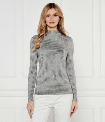 Pinko - Bluzka damska elegancka ze sklepu: Gomez Fashion Store w kategorii: Bluzki damskie - zdjęcie 874714-BD9-10338_PI245W000132042