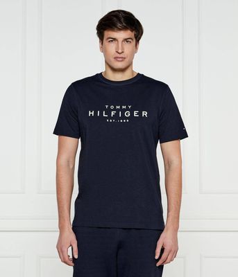 T-shirt męski w stylu klasycznym Tommy Hilfiger ze sklepu: Gomez Fashion Store w kategorii: T-shirty męskie - zdjęcie 874714-BD9-10338_TH251M000054F23