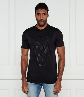 Plein Sport - T-shirt męski na lato ze sklepu: Gomez Fashion Store w kategorii: T-shirty męskie - zdjęcie 874714-BD9-10338_PS251M000016033