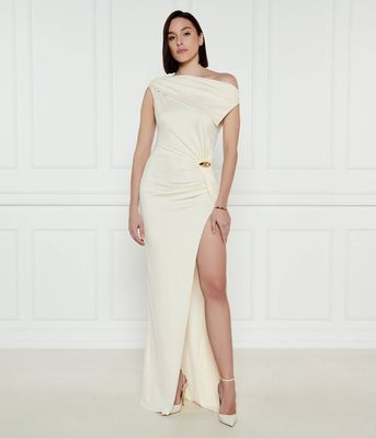 Elisabetta Franchi - Sukienka wiosenna ze sklepu: Gomez Fashion Store w kategorii: Sukienki - zdjęcie 874714-BD9-10338_EF251W000068193