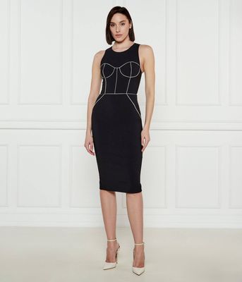 Elisabetta Franchi - Sukienka ze sklepu: Gomez Fashion Store w kategorii: Sukienki - zdjęcie 874714-BD9-10338_EF251W000074585
