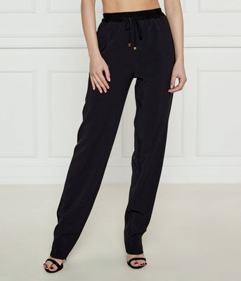 Spodnie damskie w sportowym stylu gładkie Elisabetta Franchi ze sklepu: Gomez Fashion Store w kategorii: Spodnie damskie - zdjęcie 874714-BD9-10338_EF251W000126110