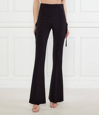 Spodnie damskie gładkie Elisabetta Franchi ze sklepu: Gomez Fashion Store w kategorii: Spodnie damskie - zdjęcie 874714-BD9-10338_EF251W000132110