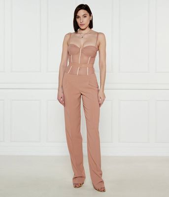 Elisabetta Franchi - Kombinezon damski bez wzorów ze sklepu: Gomez Fashion Store w kategorii: Kombinezony damskie - zdjęcie 874714-BD9-10338_EF251W000143283