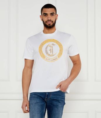 T-shirt męski elegancki Just Cavalli ze sklepu: Gomez Fashion Store w kategorii: T-shirty męskie - zdjęcie 874714-BD9-10338_CA252M000059008